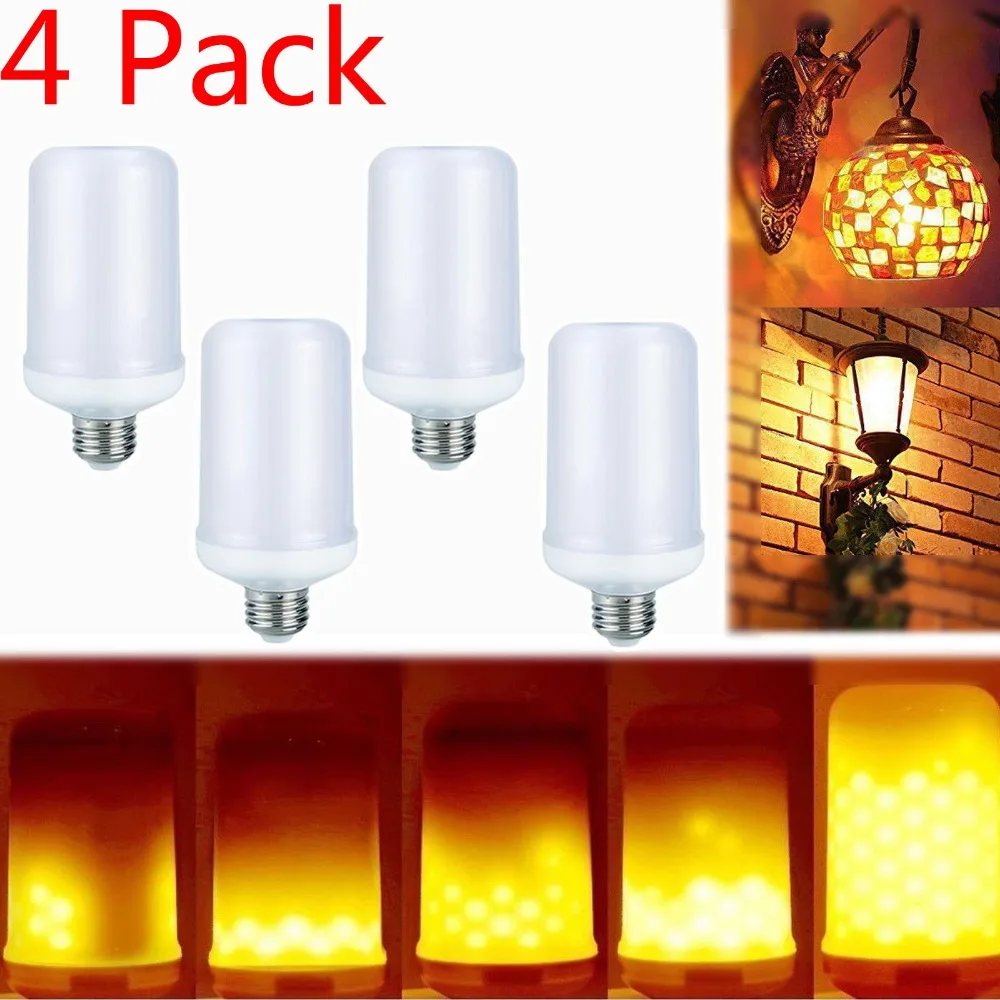 

2017 New E12 2835SMD LED lamp Flame Effect Fire Light Bulbs 7W Flickering Emulation flame Lights 1900K-2200K AC8