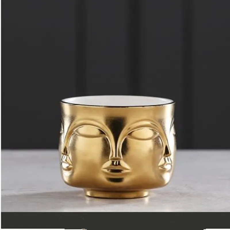 Online Keramik gesicht modell vase, kreative Nordic kunst handwerk, hause schreibtisch dekoration, moderne blumen