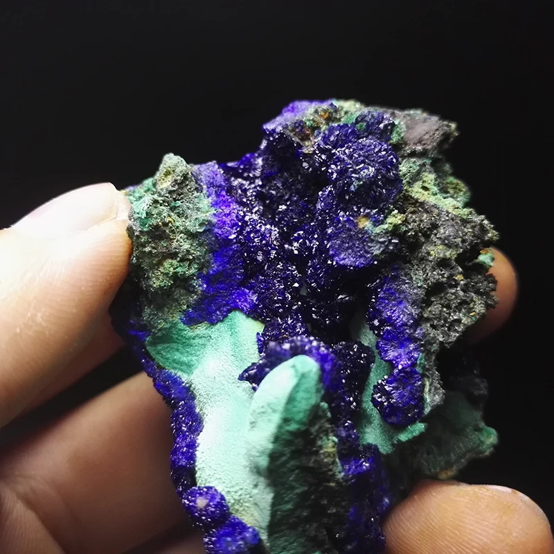 

86.4g NATURAL Stones and Minerals malachite azurite ore crystal specimens blue ore A11 22