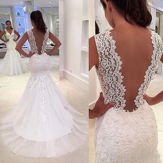 Vestido De Novia Sirena Mermaid Wedding Dresses With Train Vestido De Novia Sirena Mermaid Wedding Dresses With Train 2017 Y Deep V Backless
