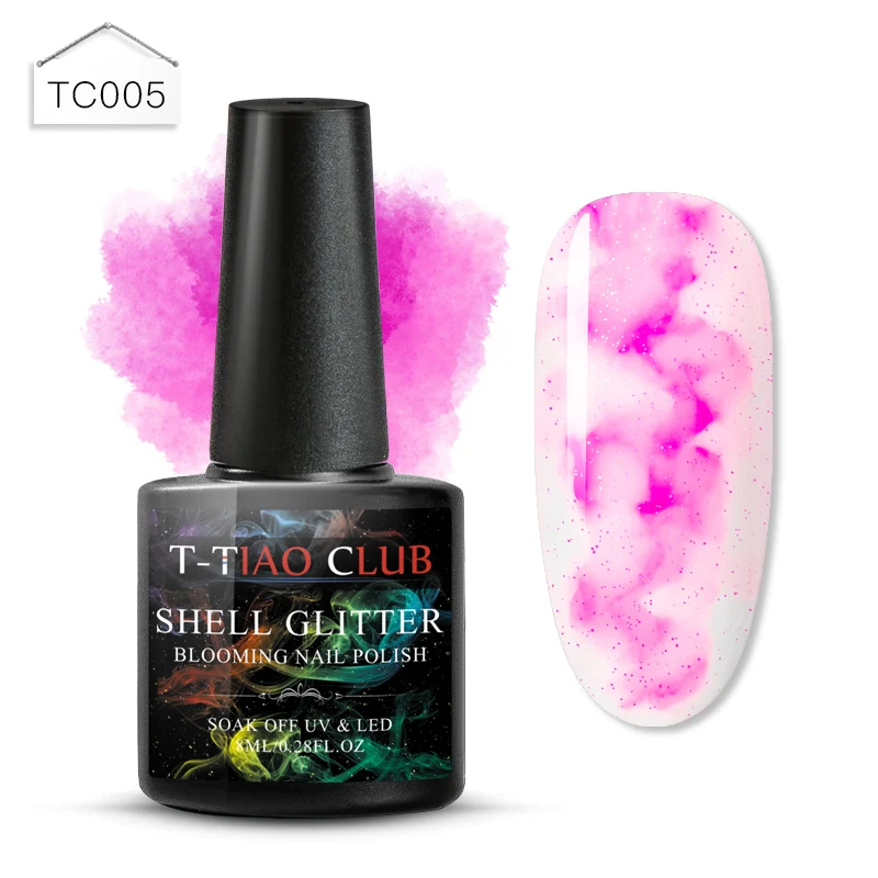 T-TIAO CLUB Blooming Painting Nail Gel Polish Effect Flower Blossom Nails Gel Soak off UV Gel Varnish Manicure Nail Art Lacquer - Цвет: ES03410