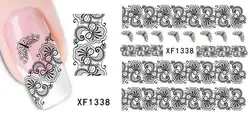 Красочные Красота Шарм Watermark Дизайн ногтей советы Наклейки xf1338 2 листов