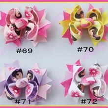 100 шт 3,5 дюймов два тона бутик женский бант для волос аксессуары для волос