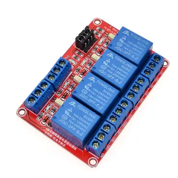 

5V 4 Channel Relay Module with Optocoupler Isolation Supports High and Low Trigger voltage 5V, 9, 12V, 24V