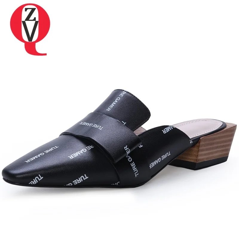 black and white mules shoes