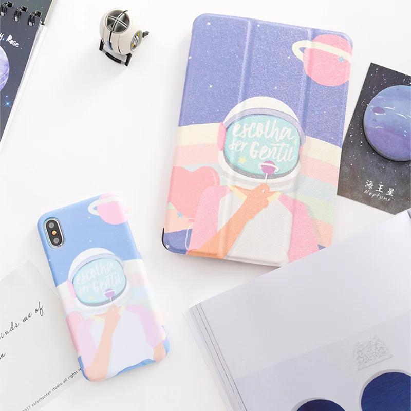 Магнитный защитный чехол Space Girl для iPadPro9.7 &quot 10 5 12 9 Air Air2 Mini 1 2 3 4 планшета новый iPad9.7