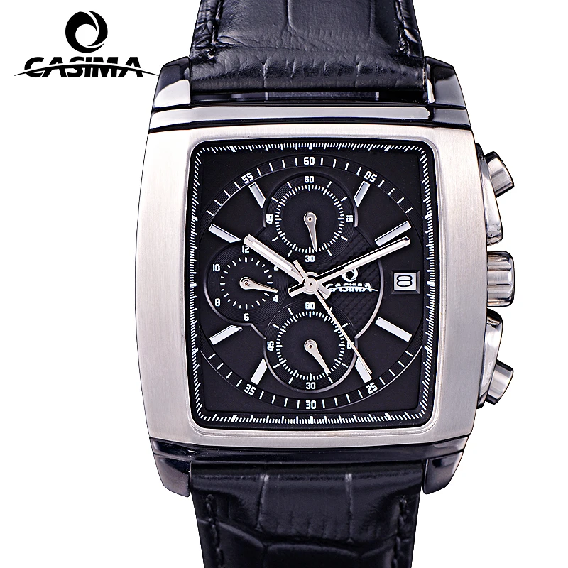 Casima, мужские часы, Лидирующий бренд, Роскошные, Reloj Hombre, часы, Relogio Masculino, деловое платье, прямоугольник, циферблат, кварцевые часы, Montre Homme