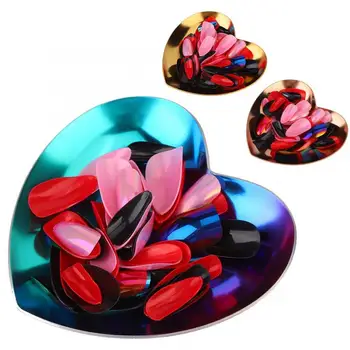 

Love Heart Shaped Rhinestone Jewelry Plate Nail Art Storage Box Tray Holder Nail Art Tray Nail Display