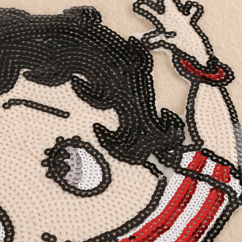 Большой размер Betty Boop сексуальная леди девушка патчи для одежды гладить на пришить вышитые ткани значки аппликации DIY аксессуары одежды