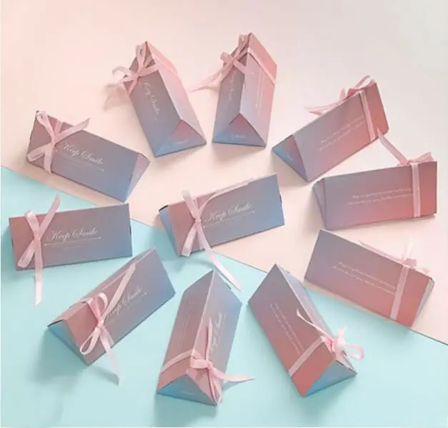 60 шт. розовый "Keep Smile" Свадебный сувенир коробка для сладостей Bomboniera giveaways коробка, коробка с шоколадом аксессуары для вечеринки подарок коробка - Цвет: Розовый