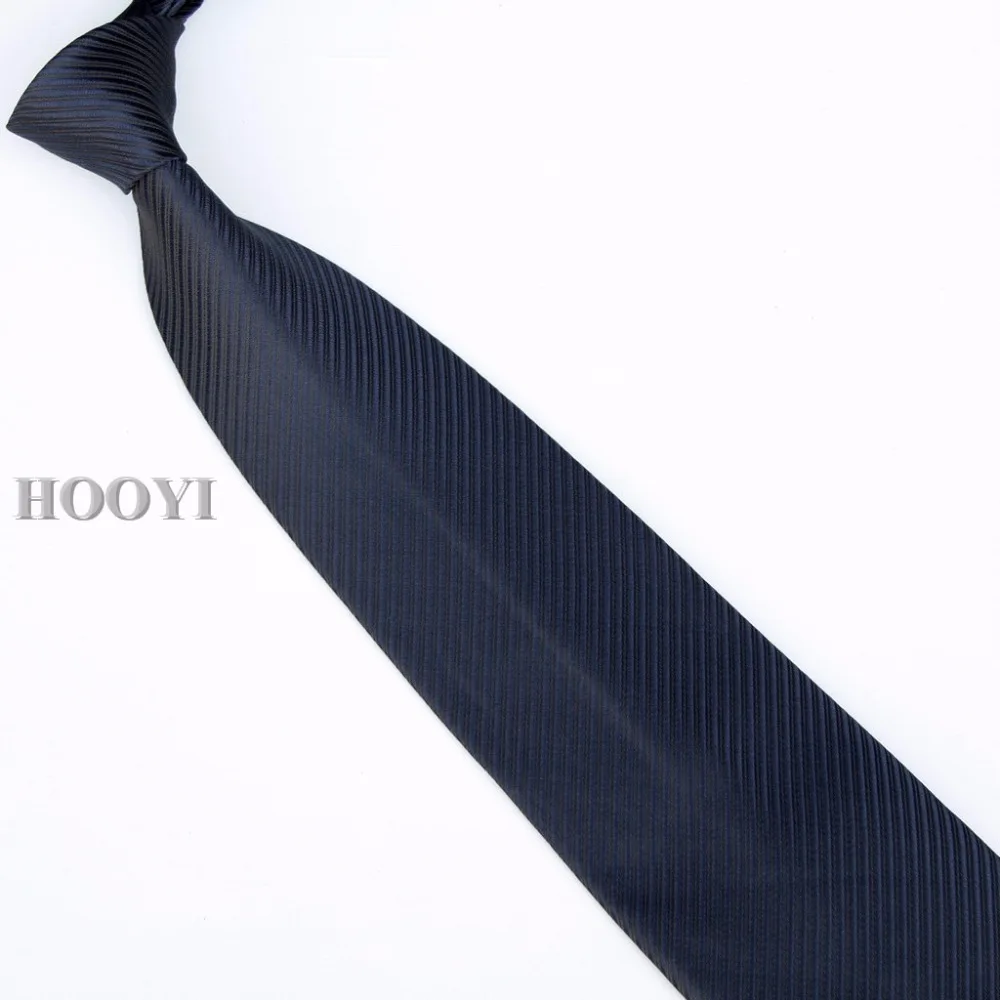 цена HOOYI 2019 дешевые модные темно-синие галстуки для мужчин Галстук 19 цветов