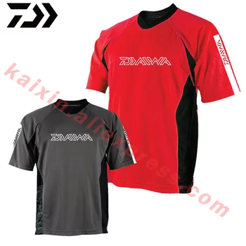 

2019 New Style Daiwa Performance Fishing Shirt Men UPF 50 UV Sun Protection Quick Dry Mesh Cooling Short Sleeve Fishing Clothes