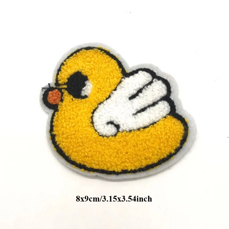 1pcs parches bordados Cartoon Duck Sew On Appliques Baby Cloth Jacket