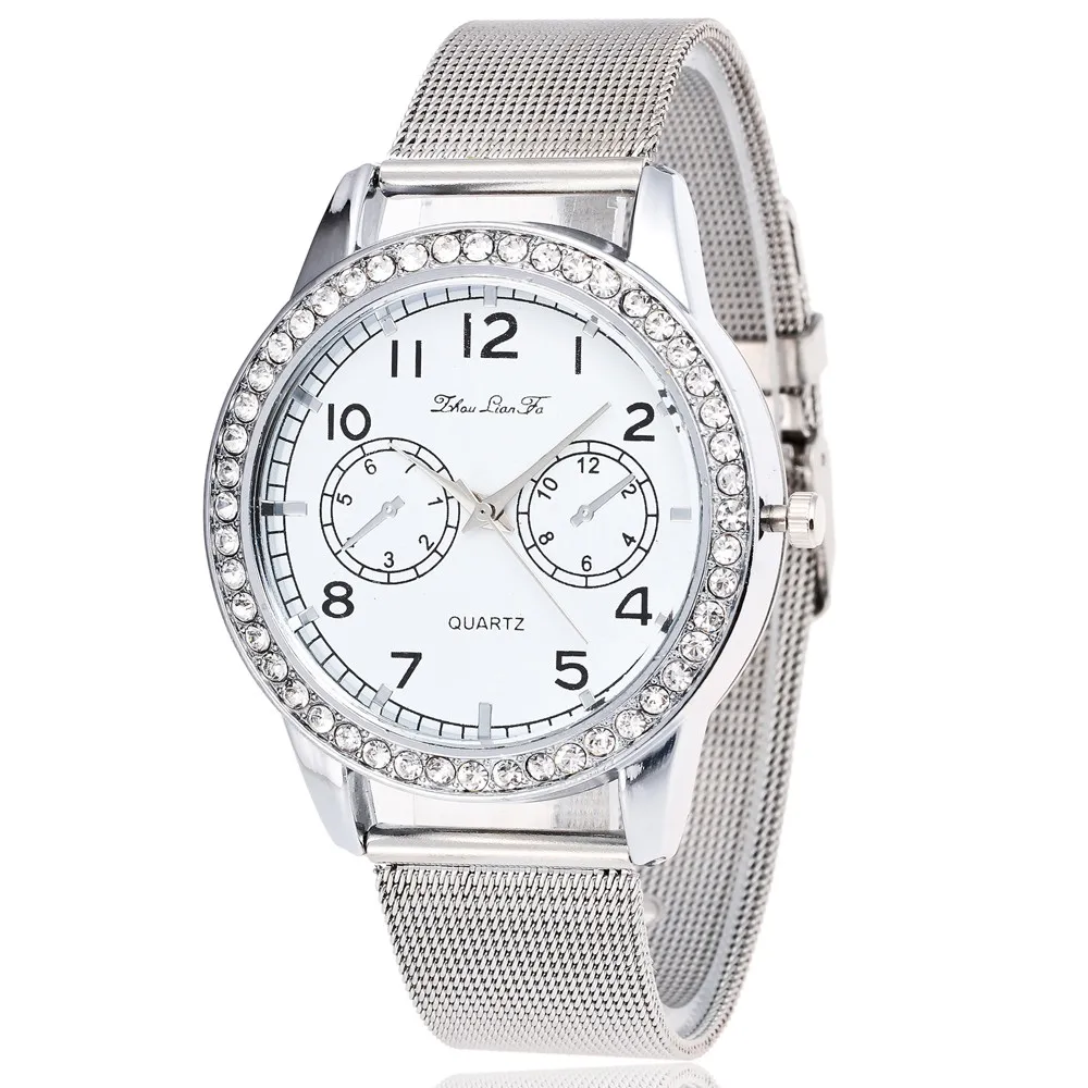 

2018 Ladies Watch Luxury Brand Silver Watches Steel Women Fashion Diamond Bracelet Watches Steel Band Watches Relojes Mujer P30