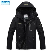 Лыжная куртка мужская водонепроницаемая флисовая зимняя куртка термо пальто для улицы Горные лыжи сноуборд куртка размера плюс бренд