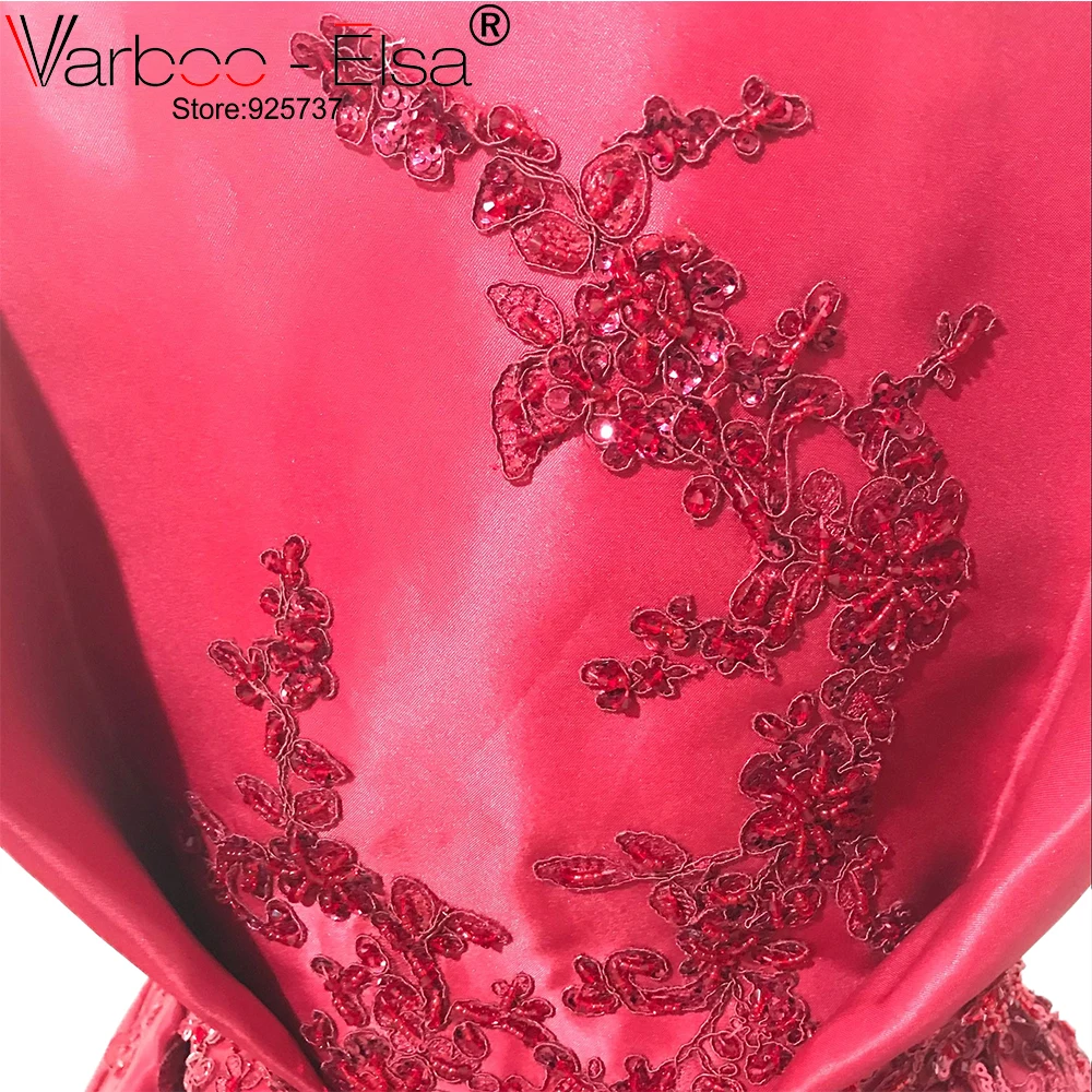 VARBOO_ELSA бисером элегантные красные длинные платье для выпускного вечера без рукавов спинки-line Аппликации Вечеринка платье платья для