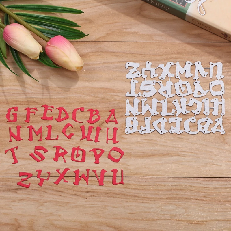 

A-Z 26PCS Alphabet Metal Cutting Dies Stencils For DIY Scrapbooking Decorative Embossing Suit Paper Cards Die Cutting Template