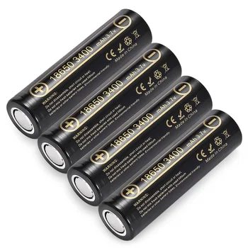 

HK LiitoKala original Lii-34A 3.7V 18650 3400 mah battery Rechargeable Battery for flashlight/torches/Lamp