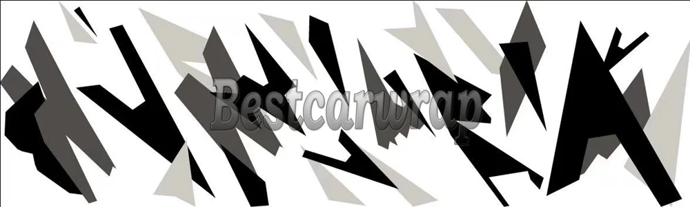 large spots Pixel black white grey camoufalge car styling with air bubble free (1)