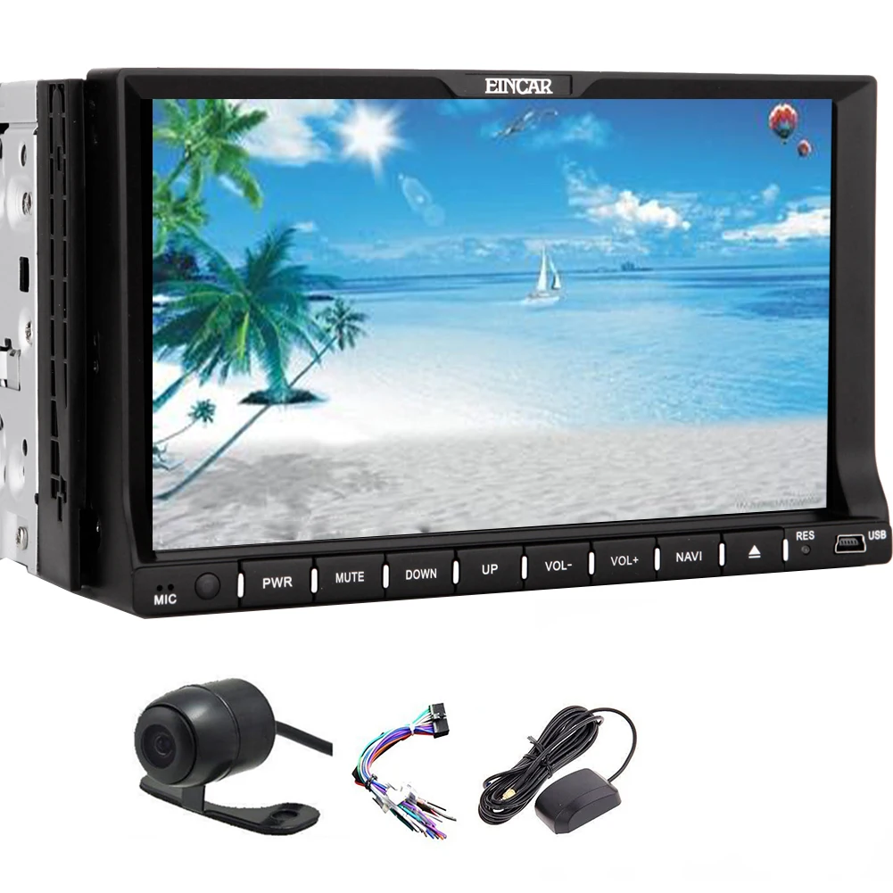 Top Eincar 7 inch Car DVD Player FM Accessory Movie Stereo Audio GPS Auto Radio SD in dash car stying Steering Wheel Autoradio 11