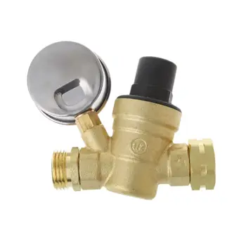 

2019 NEW Water Pressure Regulator for RV Camper Brass Lead-Free Adjustable RV Water Pressure Reducer 160PSI