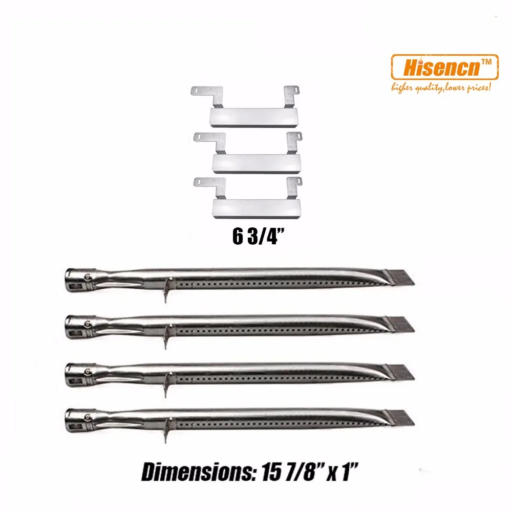 Hisencn Barbecue Gas Grill Stainless Steel Burner, Carry over tube