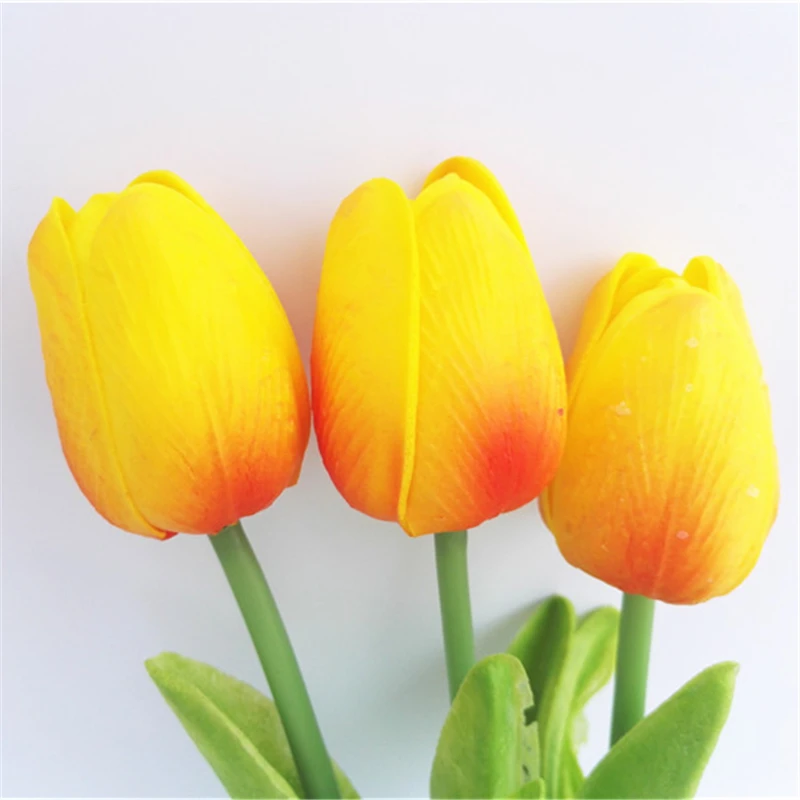 Dutch Orange Tulip Bouquet Fashion Wedding Flowers Artificial Fake