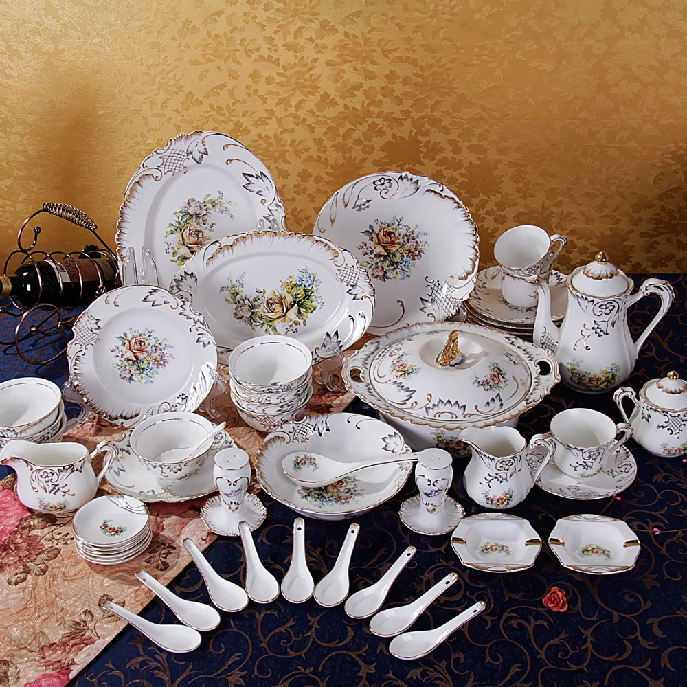 76 pieces Luxury Handmade Relief Dinnerware Suit Gift Embossed ... 76 pieces Luxury Handmade Relief Dinnerware Suit Gift Embossed ...
