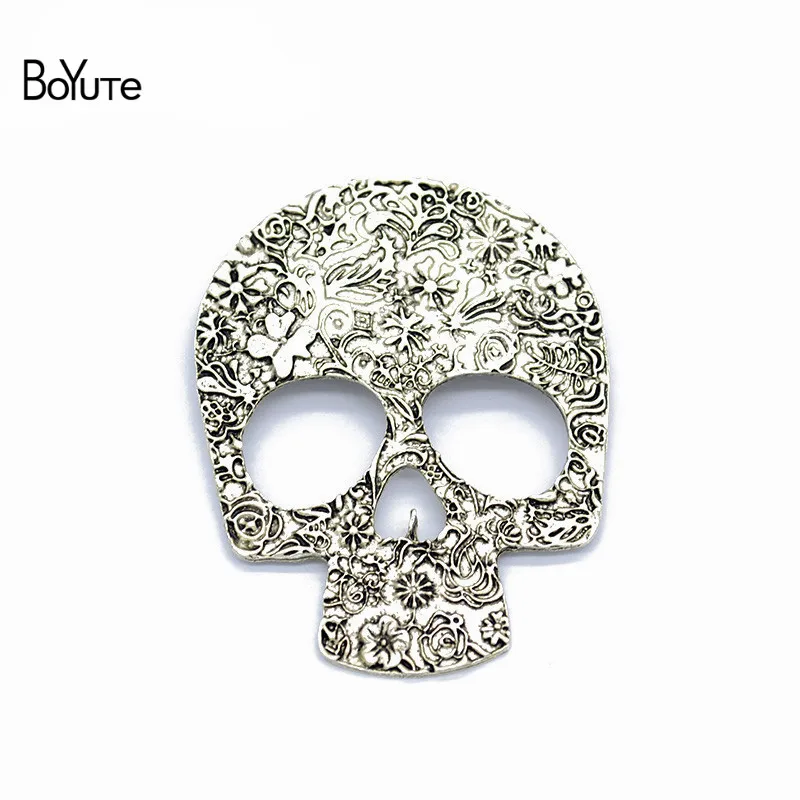 BoYuTe Retail 1 Piece Metal Alloy Skull Head Pendant Charms Diy Hand Made Jewelry Accessories (3)