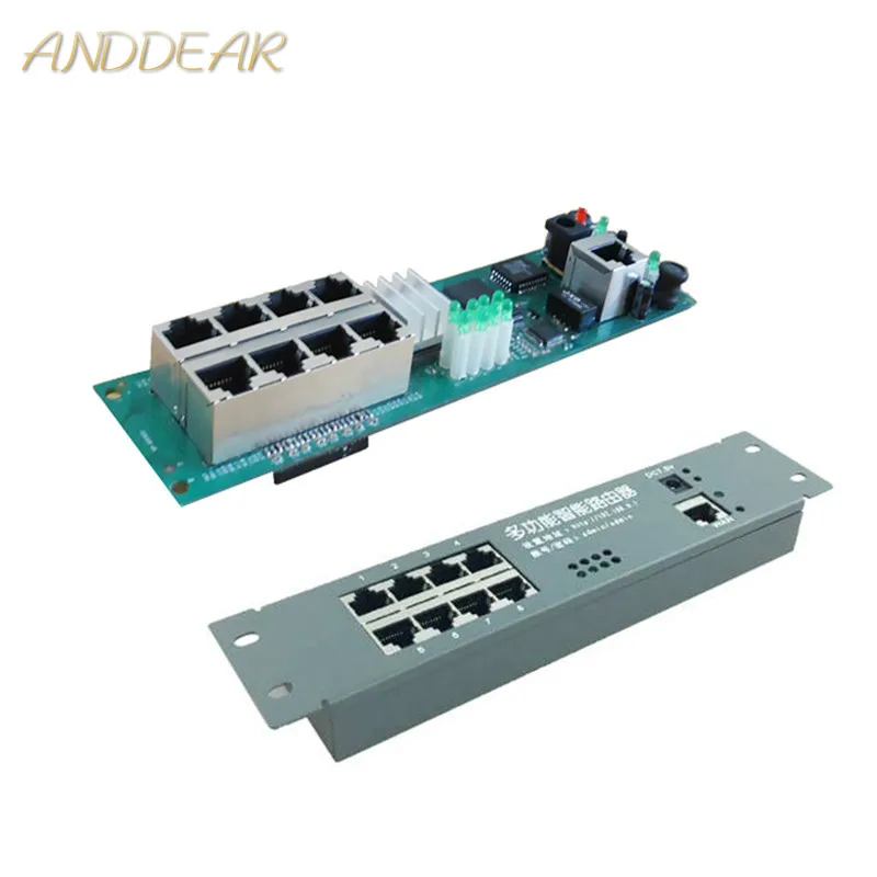 Mini router module Smart metal case with cable distribution box 8 ports router OEM modules with cable router Module motherboard 1pc tda2050 amplifier dc 12 24v mono channel audio power amplifier board module 5w 120w diy modules 60x35x40mm