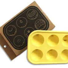 Прекрасные лица Ice Mold Силиконовые Ice Cube Trayuse для Кухни Делает Home, E24