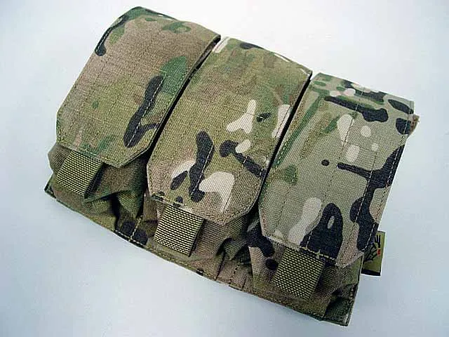 4 цвета камуфляж тактический мешок для магазина барсетка M4 AR15 5,56 мм мягкая пневматическая пушка Тройная журнальная сумка - Цвет: Другое