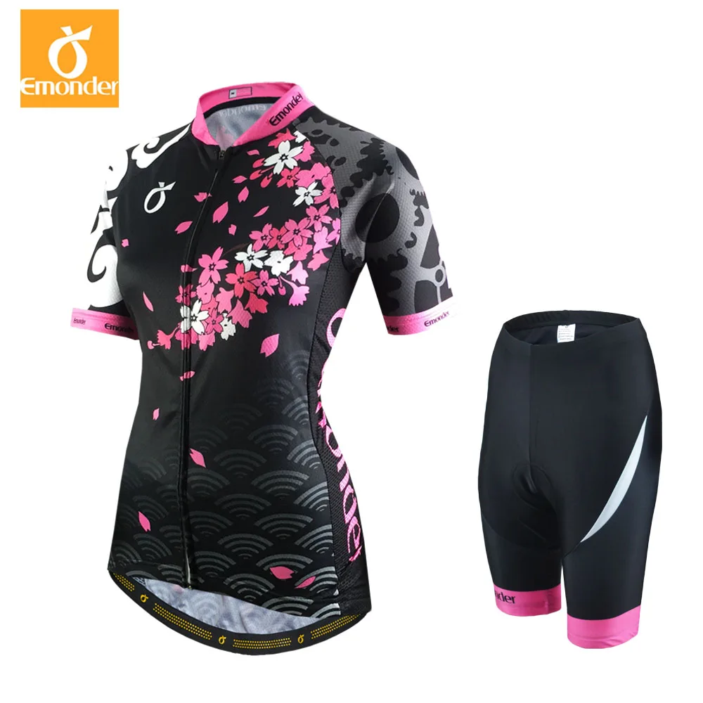 Emonder Женская Roupa Ciclismo Майки для велоспорта/велосипедная одежда для велоспорта летняя дышащая быстросохнущая Спортивная одежда для езды на велосипеде спортивный костюм