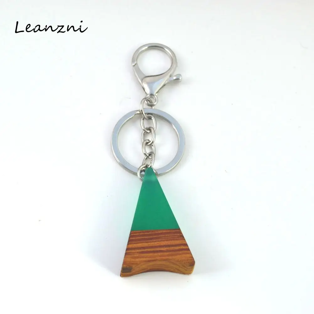 

Leanzni The classic wooden resin model hand-sanded men and women's Key chain Fashion gift