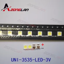 1000 шт UNI светодиодный высокой мощности с подсветкой светодиодный 1 Вт 3537 3535 90LM 3 в холодный белый ЖК-подсветка для ТВ приложения