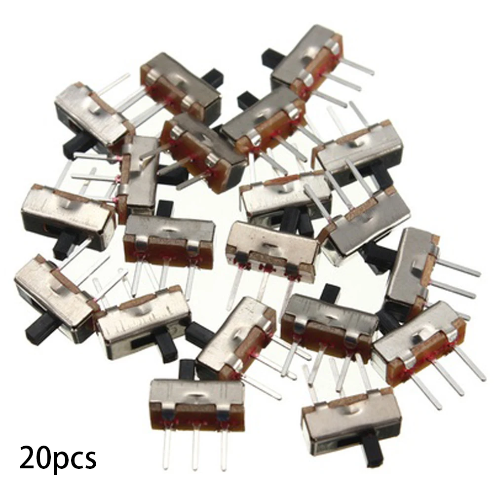 

20X SPDT 1P2T SS12D00G4 2 Position 3 Pin PCB Panel Vertical Slide Switch Useful