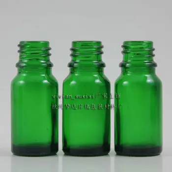 

10ml green Glass Essential Oil Bottle Without any cap,could match with sprayer/pump/dropper cap,glass container,18mm