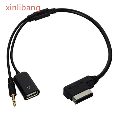 Media in AMI MDI to Stereo 3.5mm Audio &amp USB Female Aux Adapter Cable for Car VW AUDI 2014 A4 A6 Q5 Q7 | Компьютеры и офис