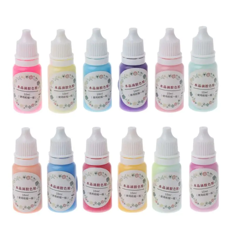 

12 Bottles Liquid Macaron Candy Color Resin Pigment Dye Resin Epoxy Jewelry DIY
