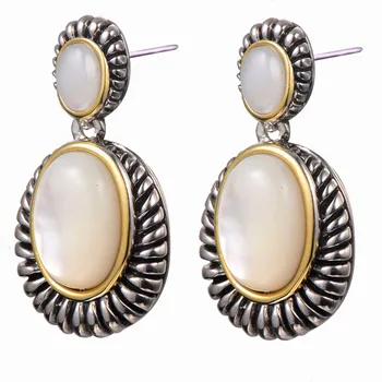 

White Fire Opal Women Earrings 925 Sterling Silver Earrings TE696