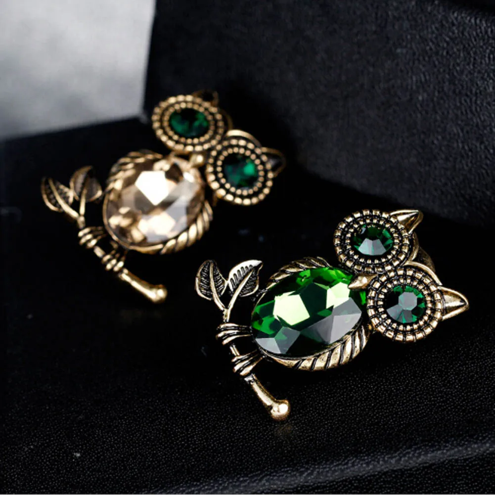 

Big Eyes Parrot Brooch Christmas Gifts Pins Corsage Owl Pins Suit Retro Animal Brooches For Women Vintage Bird Brooch