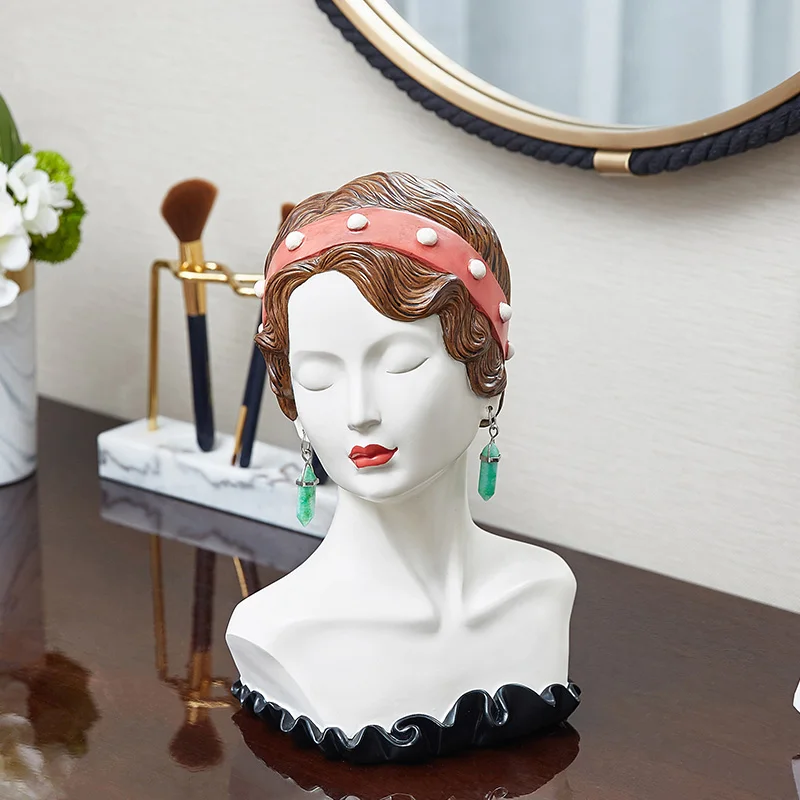 

Creative Beautiful Jeanne's Lady Statues Retro Abstract Characters Figurine Miniature Sculpture Home Desktop Craft Wedding Gift