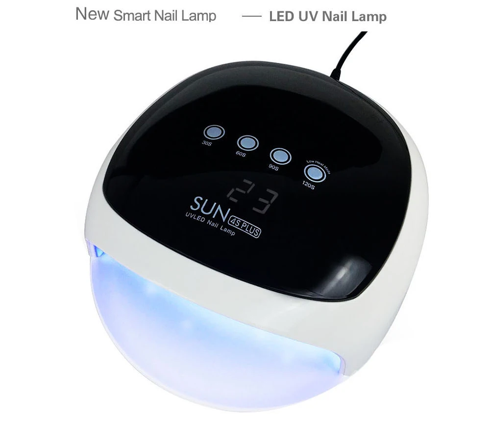 SUN4 Plus 52 Вт УФ-лампа для маникюра, таймер, ЖК-дисплей, Лучший УФ светодиодный светильник для ногтей, Сушилка для ногтей, Гель-лак
