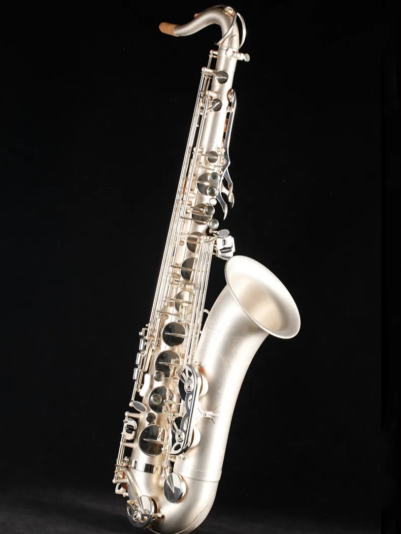 

Free Shipping Rollinsax RST-X6 Tenor Saxophone Bb Tune B Flat Matte Silver Plated Sax With Mouthpiece Brand Musical Instrument
