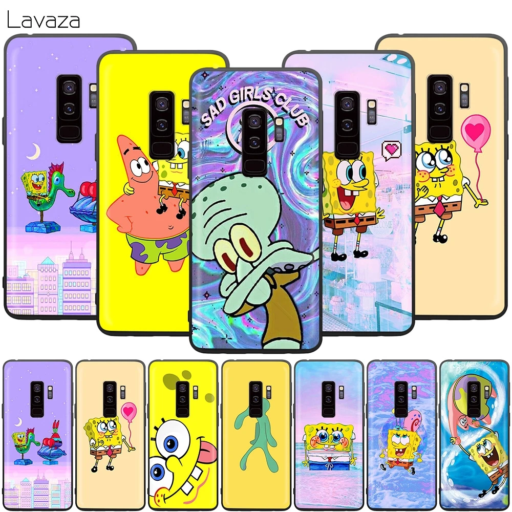 

Lavaza SpongeBob SquarePants Sponge Bob Case for Samsung Galaxy S10 S9 S8 S7 S6 Plus Note 9 8 M30 M20 M10 Edge