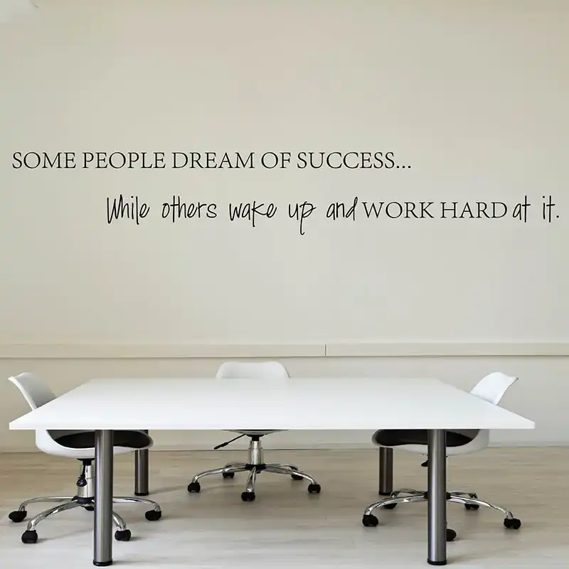 Wake Up Work Hard At Your Dreams Motivational Quotes Wall Sticker