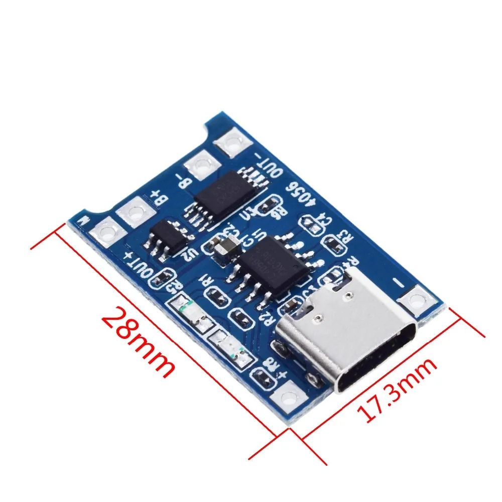 1 шт это здорово 5 V 1A Micro USB 18650 type-c литиевых Батарея зарядки доска Зарядное устройство Модуль + защита двойной функции TP4056 18650