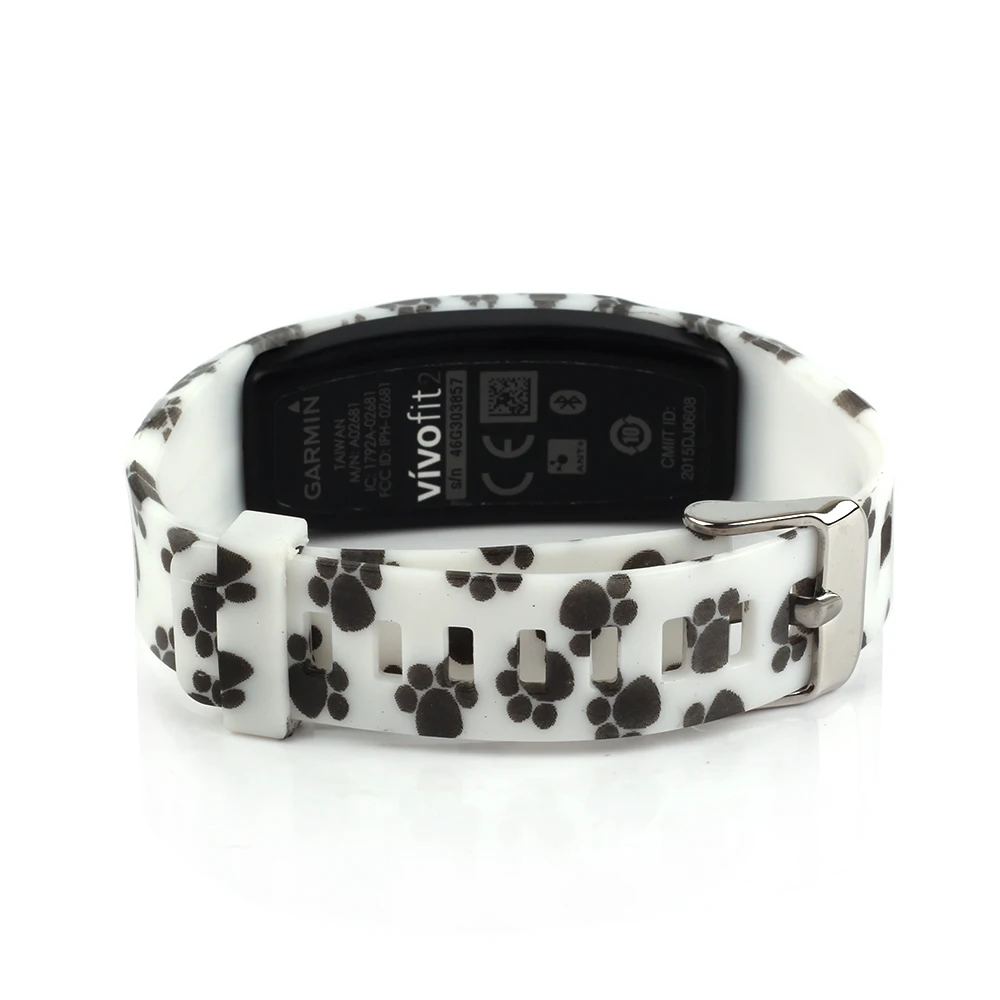 Honecumi Adjustable Wristband and Wristwatch Style Silicone Replacement Secure Band For Garmin Vivofit 2 Bands with Cute Pattern (3)