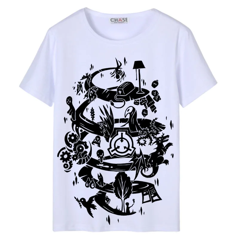 

Camiseta de alto-Q Unisex Anime Cos SCP Camiseta Tee procedimientos de contención especial base Cyuunibyou Camiseta de algodón camiseta Top