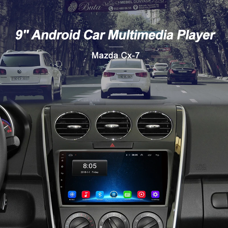 Perfect Junsun V1 2G+32G Android 9.0 DSP Car Radio Multimedia Video Player Navigation GPS For Mazda Cx-7 cx7 2008-2015 2 din DVD stereo 1